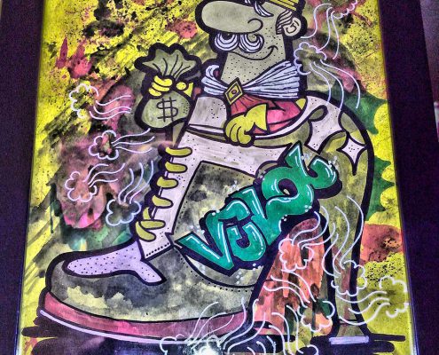 illustrazione graffit re scarpa nike da donna