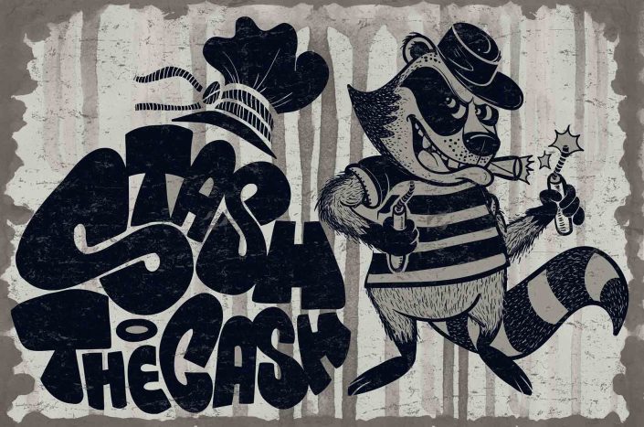 stash the cash con calligramma street wear urban design illustration graffiti lettering