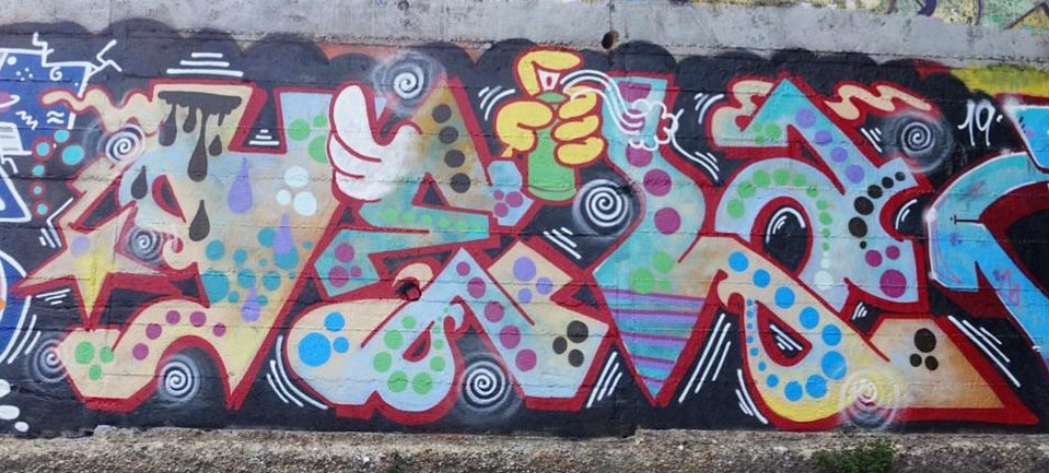 vela graffito magliana roma