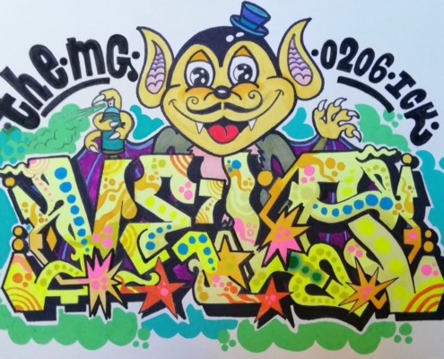 graffiti style sketch mr vela